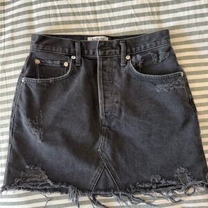 AGOLDE Black Denim Skirt EUC
